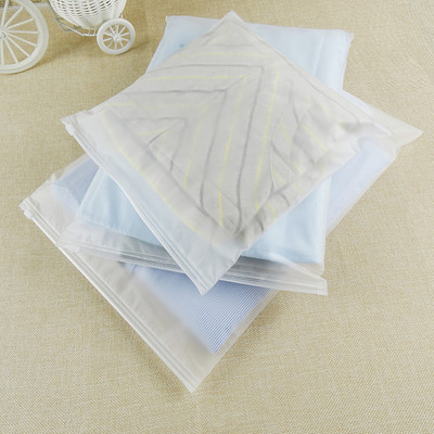 25pcs 50*70cm Matte Zip lock Plastic Packing Bags for Clothes Storage Reusable