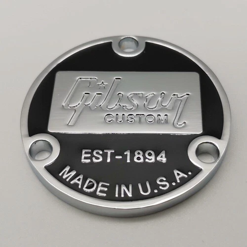 Metal Plate Les Paul American - Custom Shop - Black/Silver - Guitar LP USA