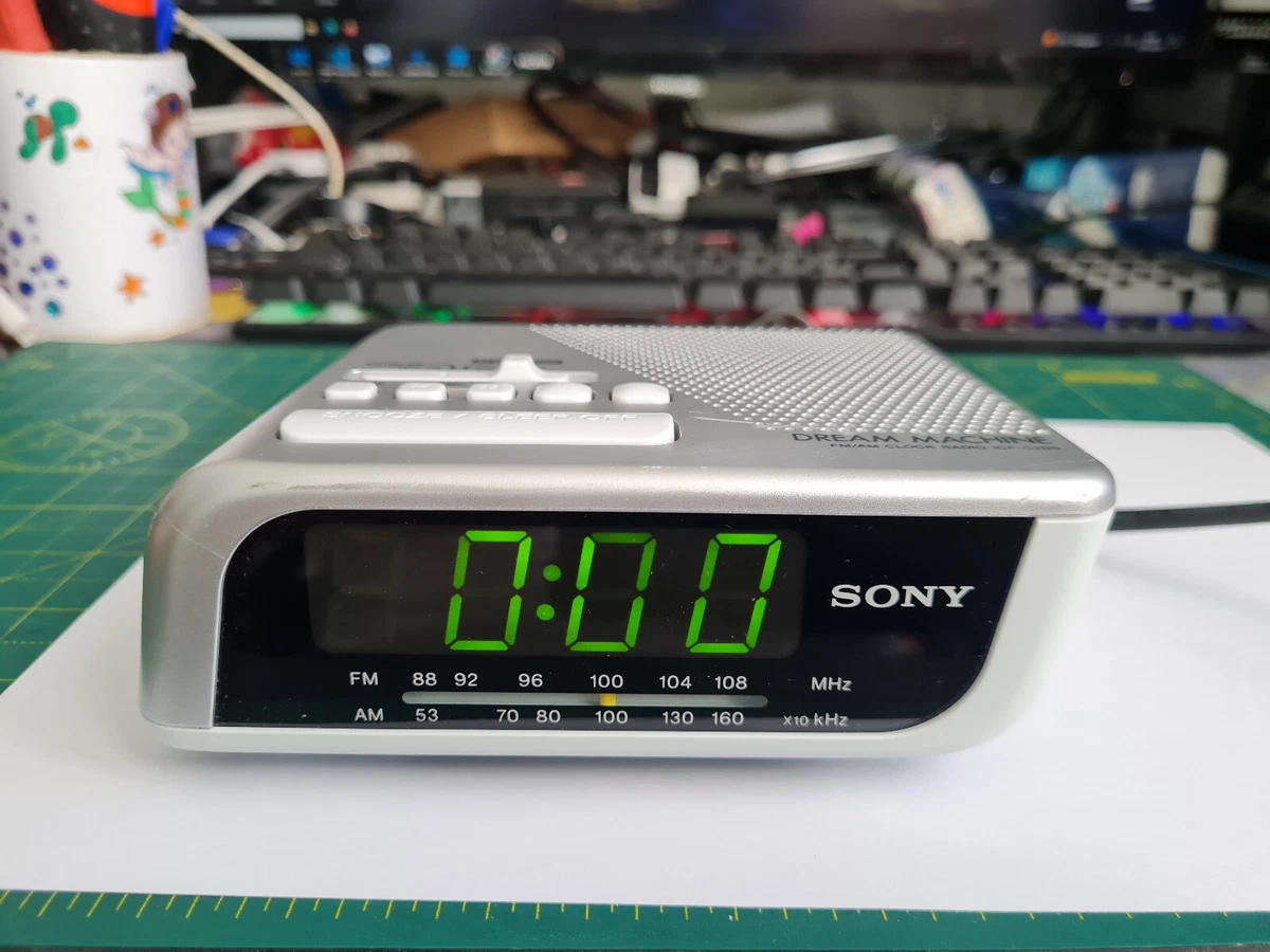 Radio despertador Sony Dream Machine ICF-C205 radio reloj alarma FM/AM vintage