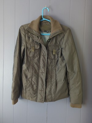 esprit pure performance outerwear jacket Olive Green Size 4 Excellent Condition 