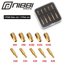 NIBBI 5x Main Jet #95-105 + 5x Pilot Jet #30-38 For PWK Keihin Mikuni Carburetor