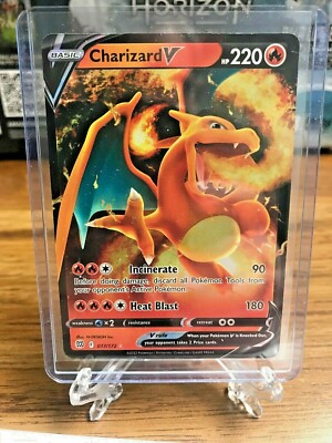 pokemon tcg brilliant stars single cards 017 172 charizard v Amazon.com: Charizard V 153/172 - Brilliant Stars - Ultra Rare Pokemon Card