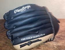 Rawlings Playmaker Series 10.5" RHT Glove -PM105RB -Black/Tan Leather Palm Youth
