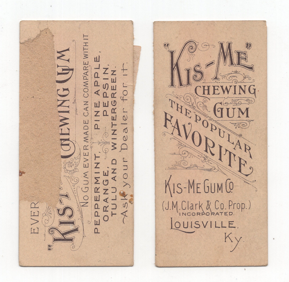 EXTRA RARE Original 1892 KISME CHEWING GUM PopUp Trade Card Victorian