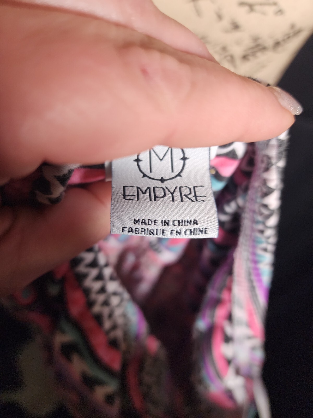 Empyre Multi-Colored Geometric Print Strapless Mi… - image 5