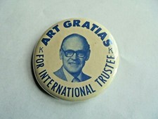 Cool Vintage Art Gratias for International Trustee Kiwanis Club Member Pinback