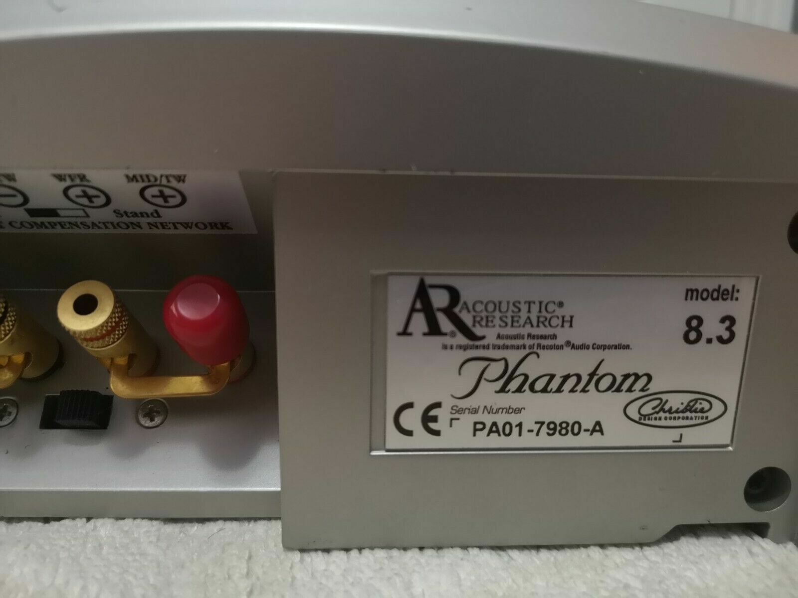 acoustic research phantom 8.3