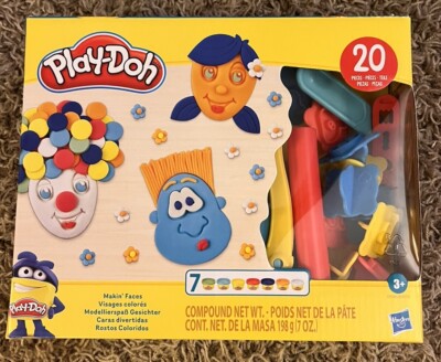 Play-Doh Makin' Faces Create It Kit for Kids 3+ w/ 7 Colors + Molds & Rollers