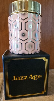 Rosanna Jazz Age Collectible Fine Ceramic Gold Lidded Large Vessel