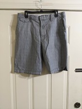 Vintage Vans Skateboarder "Tuxedo" Gray Classic Longer Shorts Sz 34 GREAT COND.