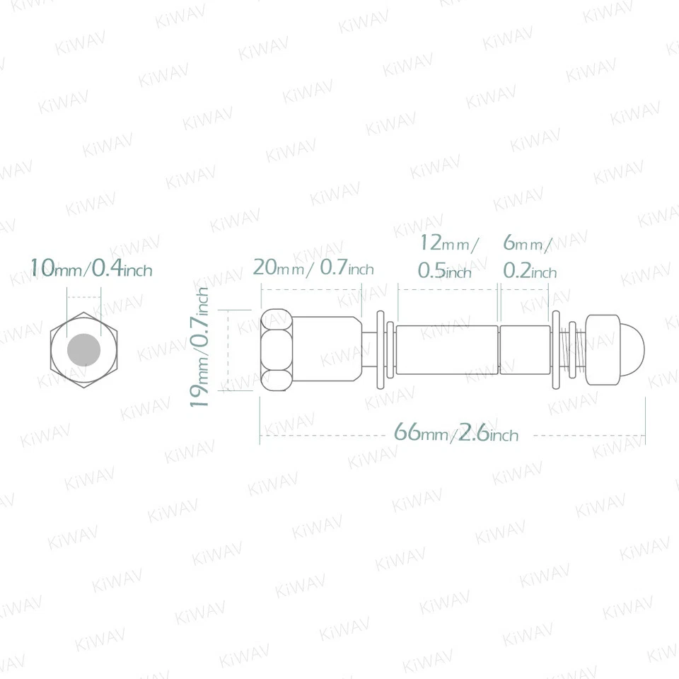 Chrome mirror adapter M10 standard to 5/16" x1 PIECE fits Harley-Davidson - Imagem 2 de 4