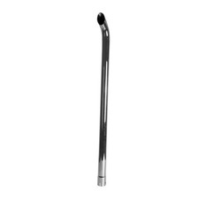Exhaust Stack Pipe Replacement For Universal 2-14x 48 Curved Chrome Exhaust Stack Pipe Replacement For Universal 2-14x 48 Curved Chrome