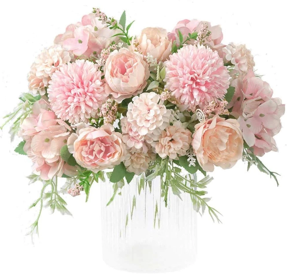 Elegant Artificial Peony Flower Centerpieces - Perfect for Weddings & Home Decor - Image 3 of 4