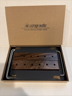 Optage Audio 35 LP Vinyl Record Holder, Solid Walnut 25-35 LPs Hardwood New Mint