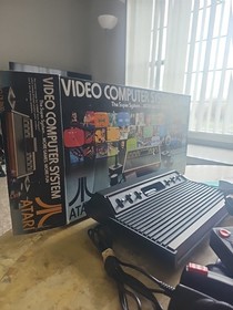 ATARI CX-2600 VIDEO COMPUTER SYSTEM VTG 1978 Original Box Tested Works Hot Bundl