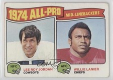 1975 Topps 1974 All-Pro Willie Lanier Lee Roy Jordan #218 HOF 0kz8