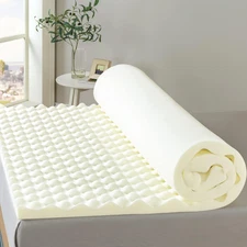 2" Copper Cooling Memory Foam Mattress Topper, Full Size, White