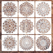 Mandala Stencils for Painting, Small Diwali Rangoli Stencils for Crafts on Wood