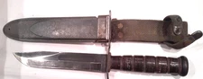 USN Camillus NY MK2 Fighting Knife w scabbard USN MK Fixed Blade Knife f94