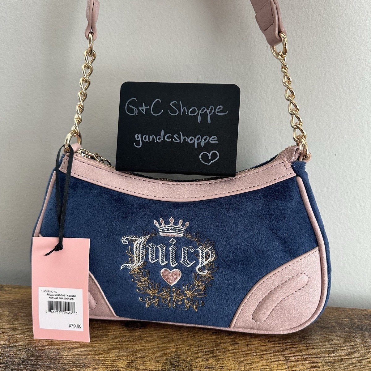 Juicy Couture ケース ネイビー Amazon.com: Juicy Couture Blue Makeup Bag Cosmetics Organizer