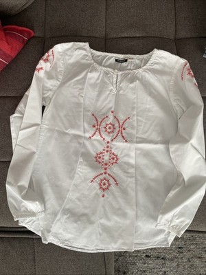 Weiße Bluse mit Stickereien Gr. 152/158 Von ME&YOU Folklore