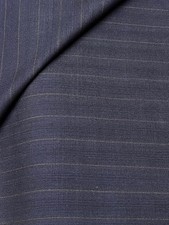 $30 por 2 yardas, tela fina a rayas azul marino mediana 100 % lana para trajes y vestidos, #86
