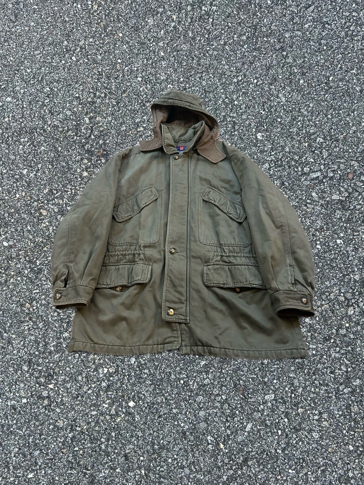 Gap Vintage Chore Workwear Jacket Brown Green Men’s Size Large