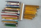 Large Lot of 56 Vintage Wooden Pencils with Advertising and Brands Some Unused