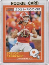 Trevor Lawrence 2021 Score Retro Orange #58 Rookie Card Clemson Jaguars. rookie card picture