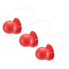 3Pcs Red Clown Nose Honking Squeaking Clown Nose with Elastic Rope for8457