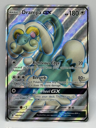 Pokemon - Drampa GX (Full Art) - 142/145 - SM Guardians Rising - Holo NM
