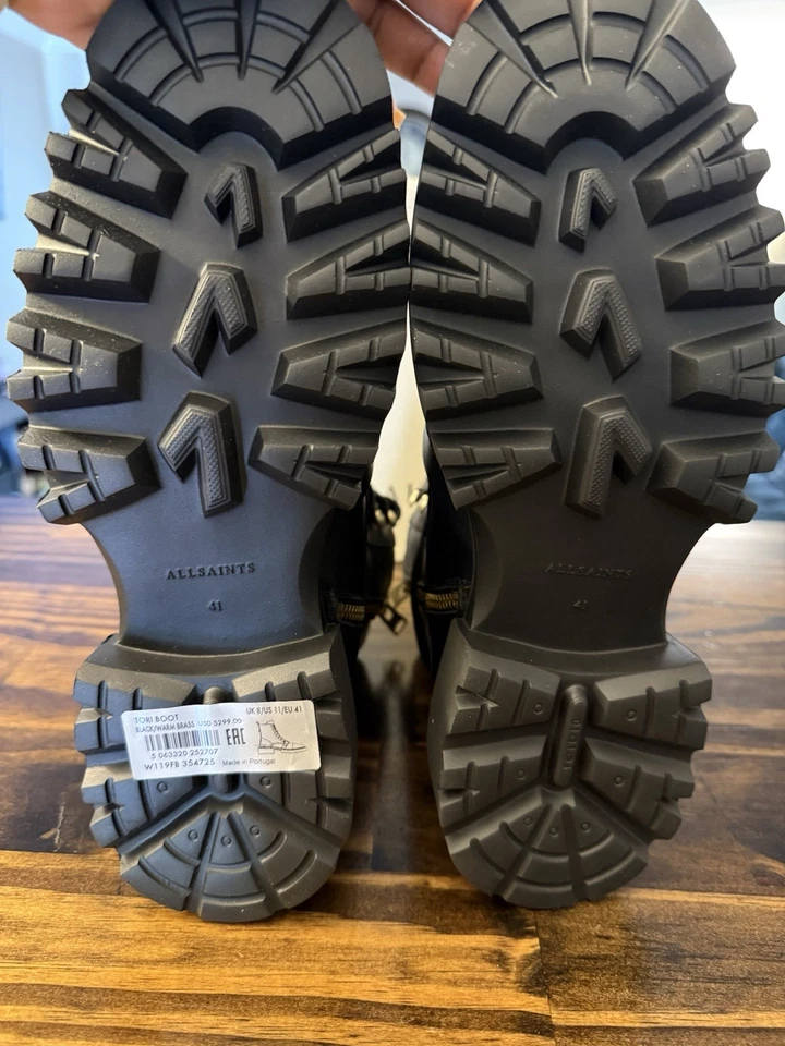 Botas de combate AllSaints para mujer Tori Stellar Cap de cuero - talla US 11 Foto 4 de 4