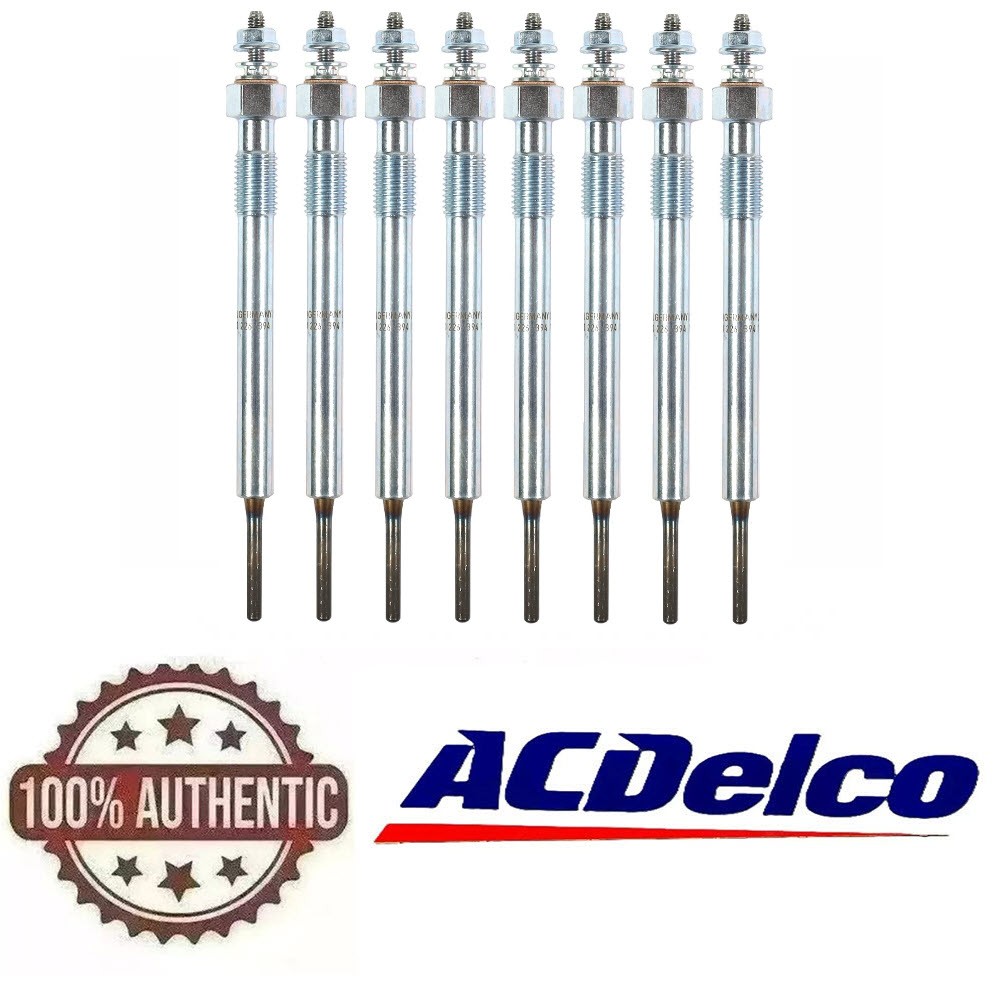 Set of 8 OEM GM 62G / 97226202 Diesel Glow Plug 01-04 Chevy GMC LB7 Duramax 6.6L