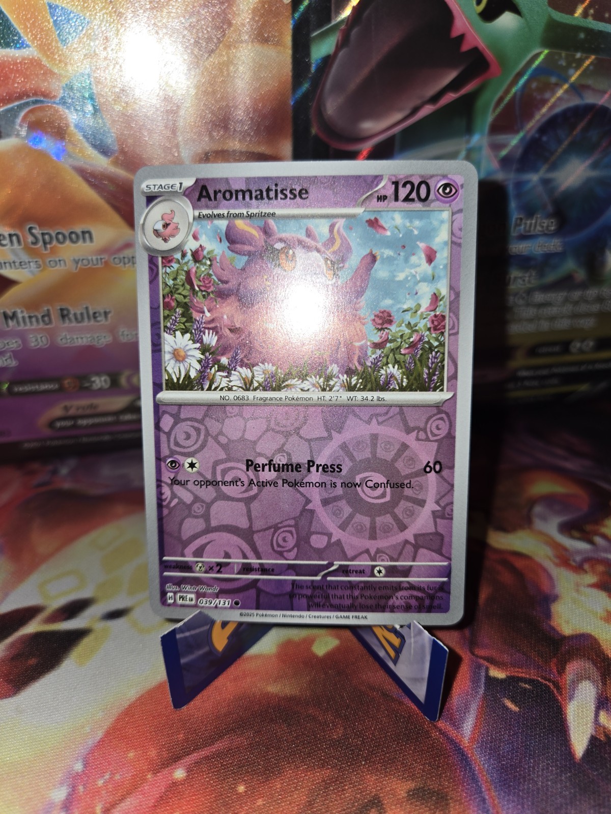 Aromatisse NM 039/131 Sv: Prismatic Evolutions Reverse Holo Pokemon TCG 