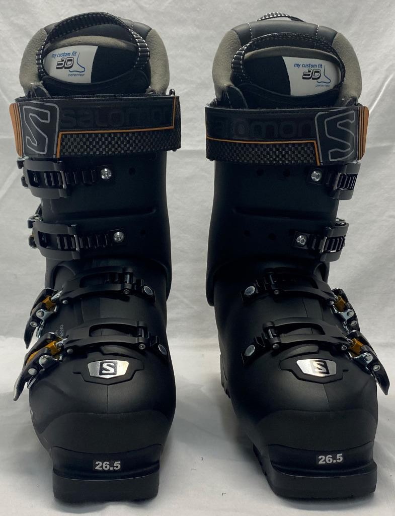 Scarponi da sci da neve Salomon uomo X Pro 120 nero oro Mondo 26 5 US 8 5 NUOVI