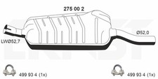 ERNST Mittelschalldämpfer 275002 für BMW E46 3er Compact Touring 316 318