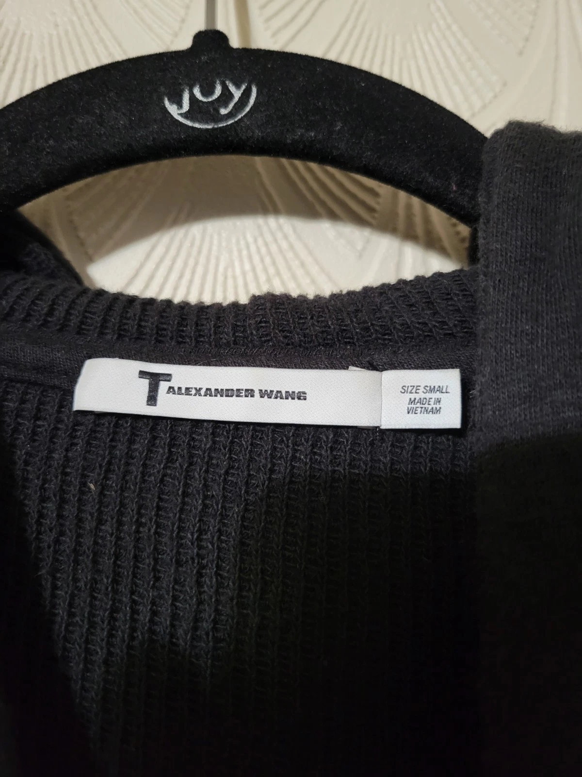 Giacca donna T By Alexander Wang nera con cappuccio e zip taglia small incrociata sul retro