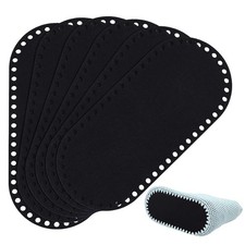 1set 6pcs Felt bag Bottom Shaper Oval Black 220x100x4mm Hole