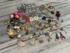 Vintage Costume Jewelry Mixed Lot - Wearable, Craft, Pierced, Clip-Ons 12oz.