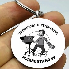 Movie TV Show Film Funny Joke Anime Stainless Keychain Cartoon Comic Handmade