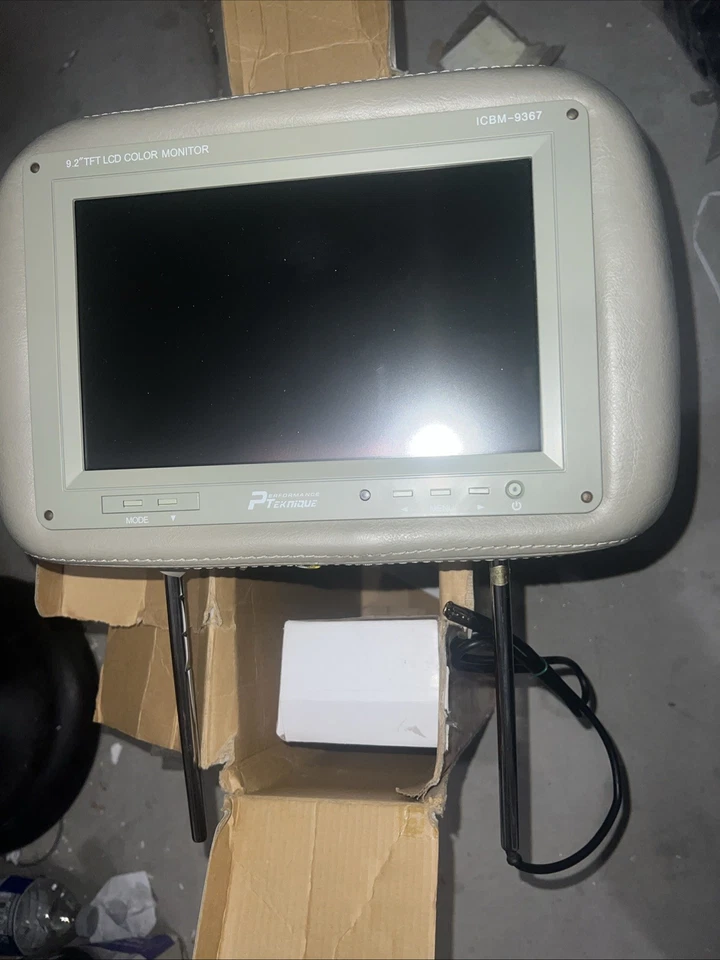 PERFORMANCE TEKNIQUE ICBM-9367 9.2TFT HEADREST  16:9 MONITOR REMOTE CONTROL Grey - Image 2 of 2
