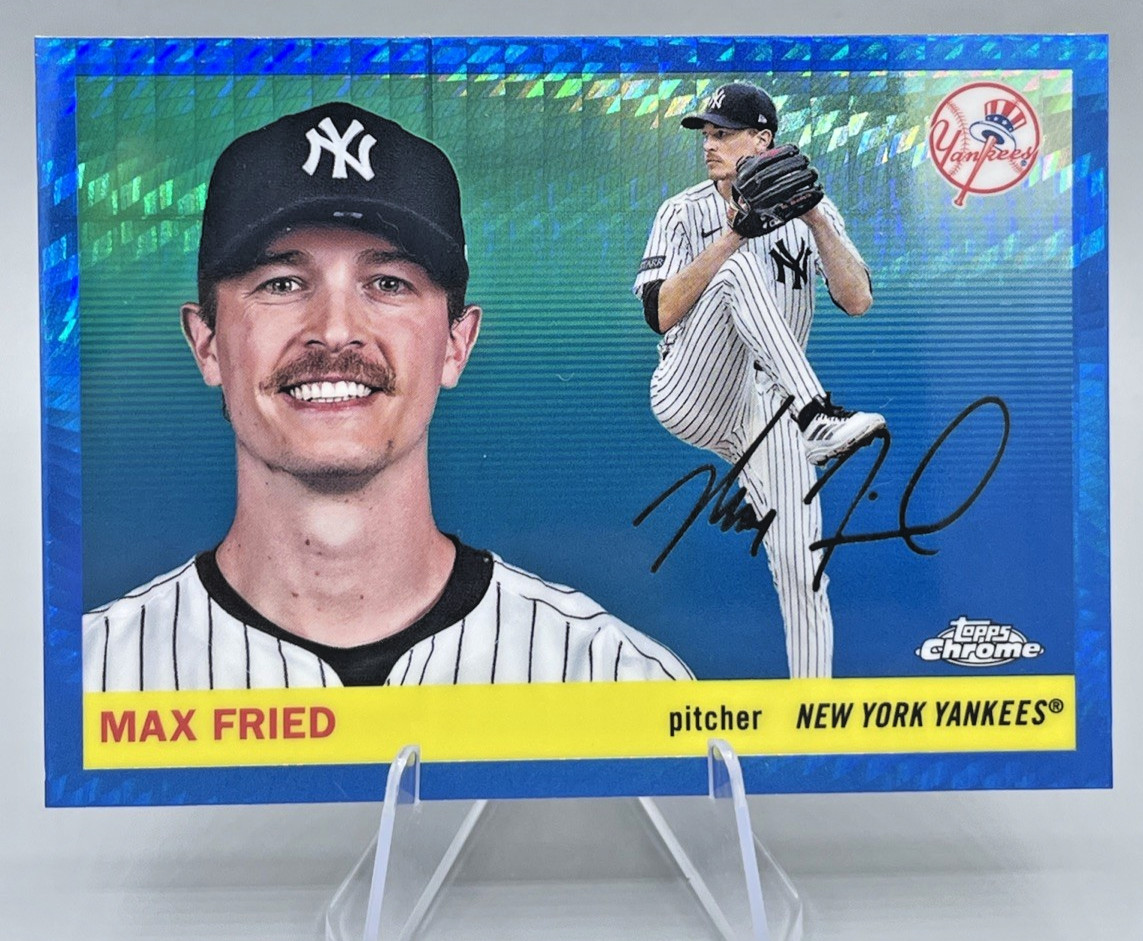 2025 Topps Chrome Platinum Max Fried #94 Blue Prism Refractor Parallel Yankees