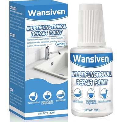 Enamel Reparaturfarbe BadewanneWaschbeckenFliesen Weiß 30ml