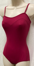 Body Wrappers Dance Sweetheart Neck Camisole Leotard Wine Ladies Med P750
