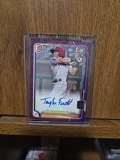 TAYLOR FEATHERSTON 2017 BOWMAN CHROME 1ST AUTO PROSPECT PURPLE #D 36/250