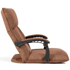 14-Position Adjusting Backrest Gaming Floor Chair Comfortable Lazy Sofa-Coffee