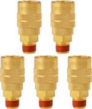 SUNGATOR 1/4'' Air Hose Fittings, 5-Pack Brass 1/4'' Male, 