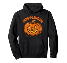 Carb-O-Lantern Funny Pumpkin Halloween Lazy Costume Outfit Pullover Hoodie