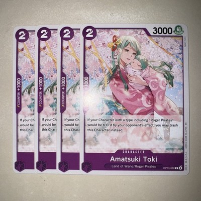 One Piece TCG OP13-060 Amatsuki Toki X4 Playset Card Game CCG Englisch