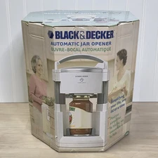 Black & Decker Lids Off Automatic Jar Opener Model JW200 White New Open Box